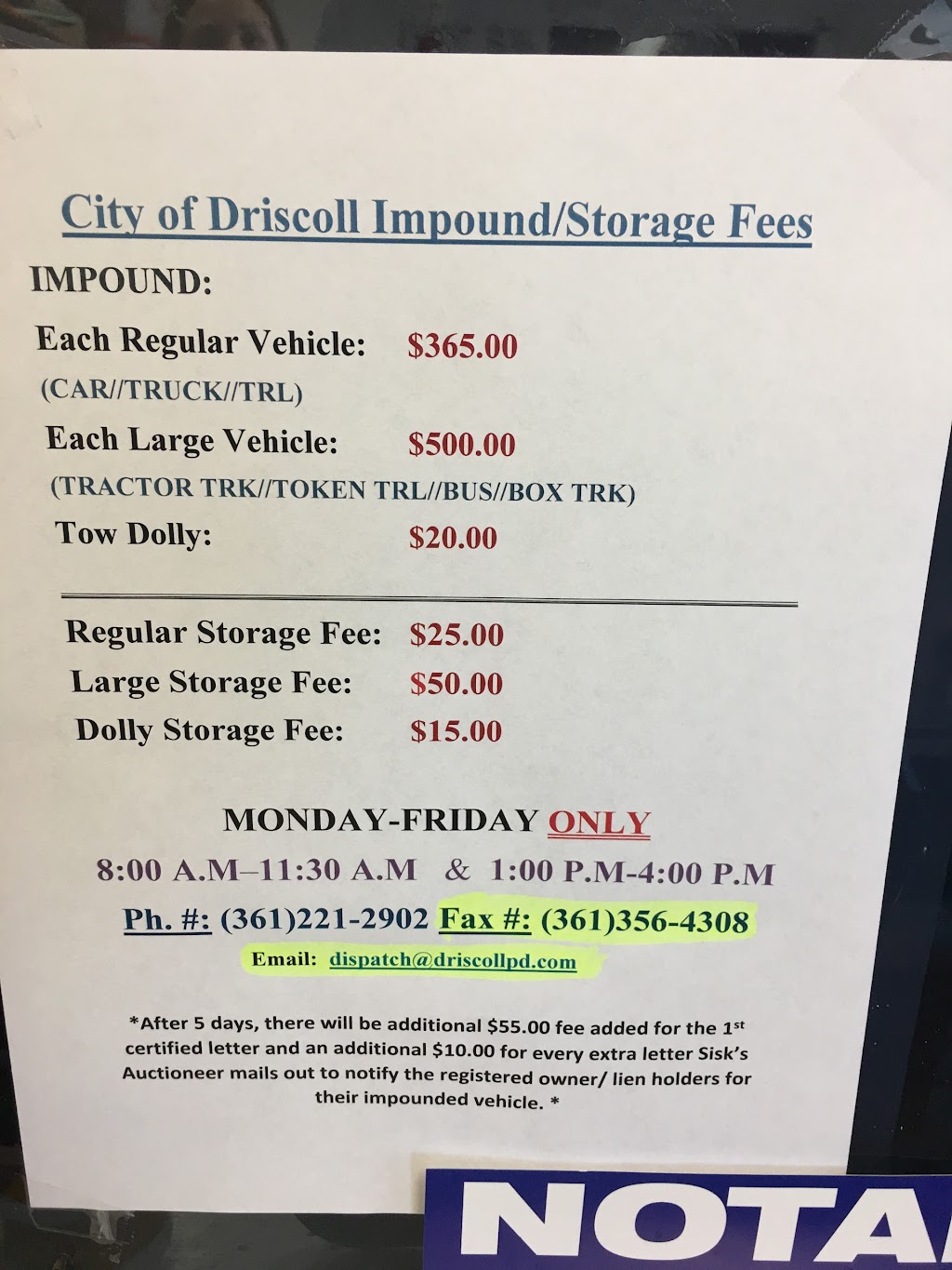 Driscoll Police Department | 133 W Dragon ST, Driscoll, TX 78351 | Phone: (361) 221-2902