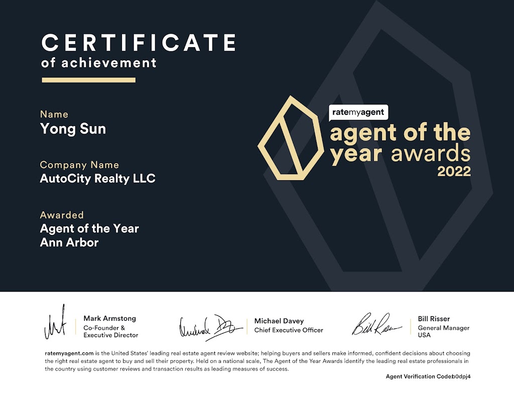 Yong Sun Realtor - AutoCity Real Estate | Hickory Point Dr, Ann Arbor, MI 48105, USA | Phone: (734) 680-5354