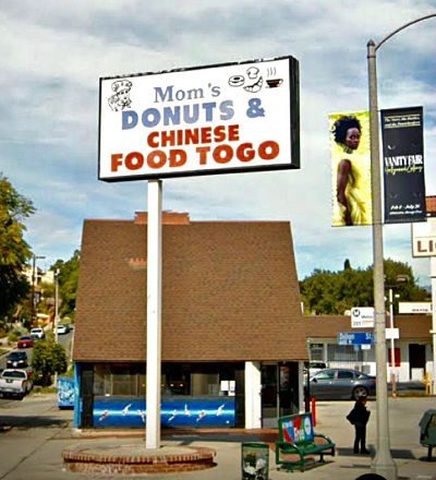 Moms Donut & Chinese Food To Go | 601 Silver Lake Blvd, Los Angeles, CA 90026, USA | Phone: (323) 665-9272