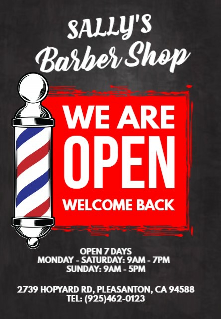 SALLYS BARBER SHOP | 2739 Hopyard Rd, Pleasanton, CA 94588, USA | Phone: (925) 462-0123