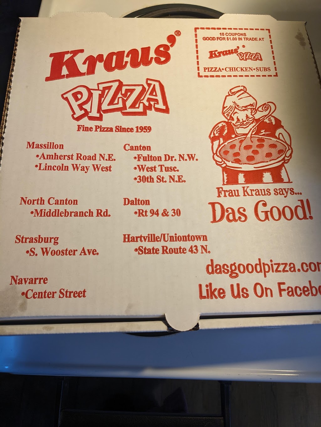 Kraus Pizza | 5006 Tuscarawas St W, Canton, OH 44708, USA | Phone: (330) 478-1515
