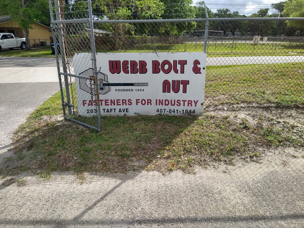 Webb Bolt & Nut Co | 2830 Taft Ave, Orlando, FL 32804, USA | Phone: (407) 841-1844