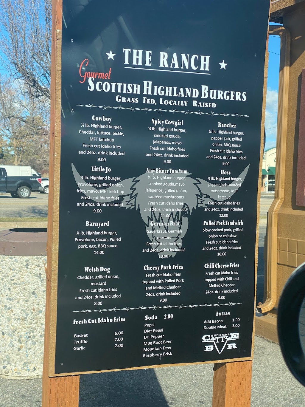 The Ranch Scottish Highland Burgers Big Valley Ranch | 6935 W Overland Rd, Boise, ID 83709, USA | Phone: (208) 870-1899