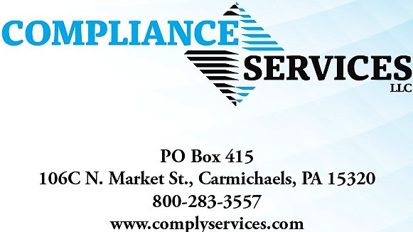 Compliance Services, LLC | 106 C N Market St, Carmichaels, PA 15320, USA | Phone: (800) 283-3557