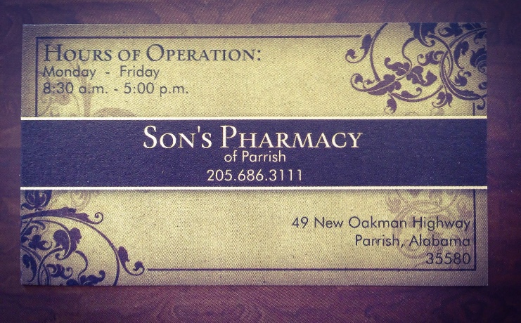 Sons Discount Pharmacies | 6350 AL-269, Parrish, AL 35580, USA | Phone: (205) 686-3111