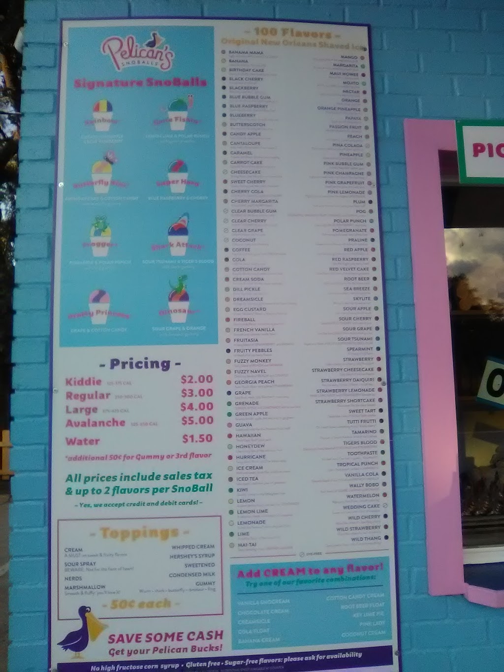 Pelicans Snoballs - Diamondhead | 4311 Gex Rd, Diamondhead, MS 39525, USA | Phone: (985) 788-7281