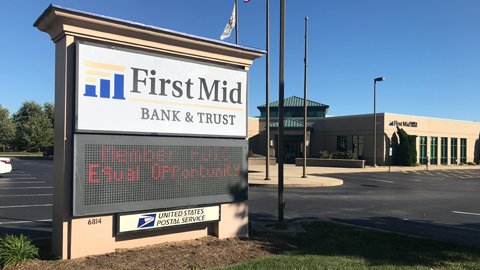 First Mid Bank & Trust Edwardsville Goshen | 6814 Goshen Rd, Edwardsville, IL 62025, USA | Phone: (618) 656-6122