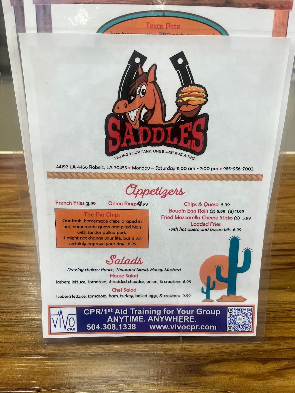Saddles Burgers | 44192 LA-445, Robert, LA 70455, USA | Phone: (985) 956-7003
