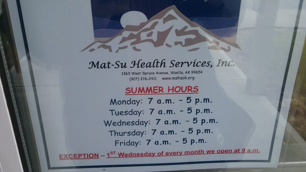 Mat-Su Health Services, Inc. | 1363 W Spruce Ave, Wasilla, AK 99654, USA | Phone: (907) 376-2411