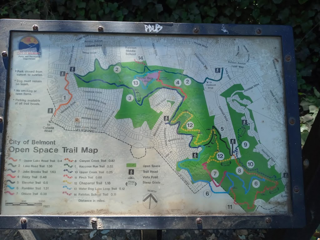 Water Dog Lake Trail head | 2400 Lyall Way, Belmont, CA 94002 | Phone: (650) 595-7441