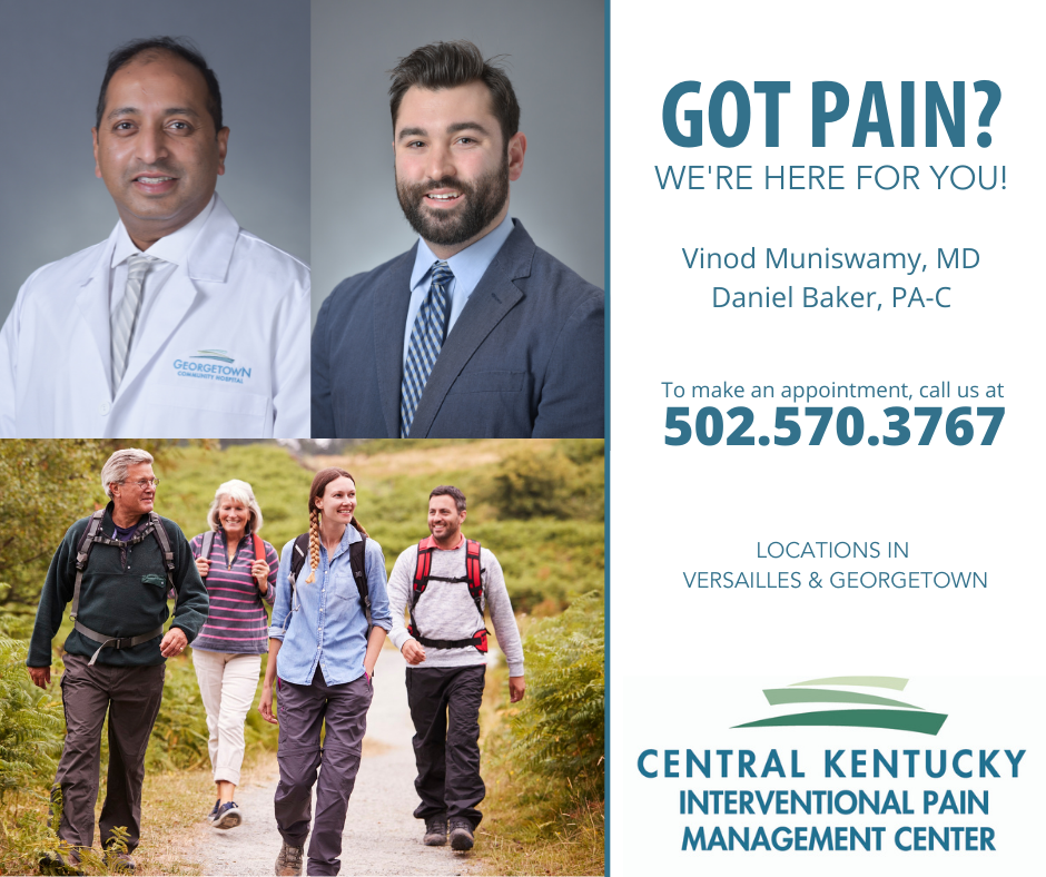 Central Kentucky Interventional Pain Management Center - Versailles | 370 Amsden Ave Suite 504, Versailles, KY 40383, USA | Phone: (502) 570-3767