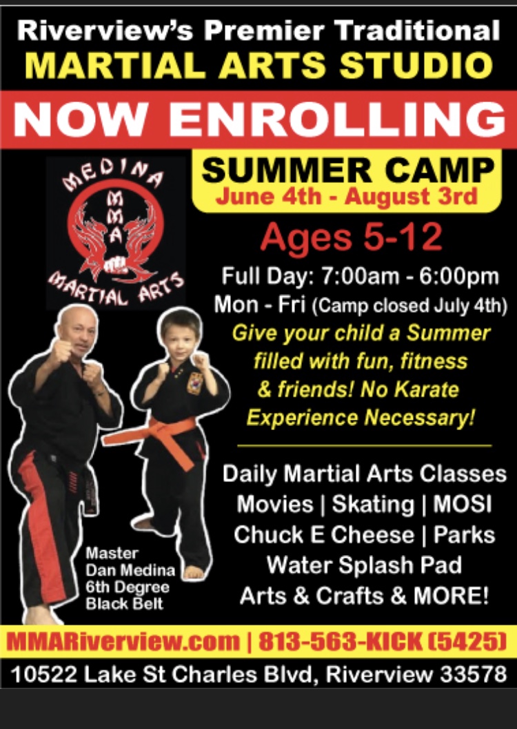 Medina Martial Arts of Riverview | 6447 US Hwy 301 S, Riverview, FL 33578, USA | Phone: (813) 563-5425
