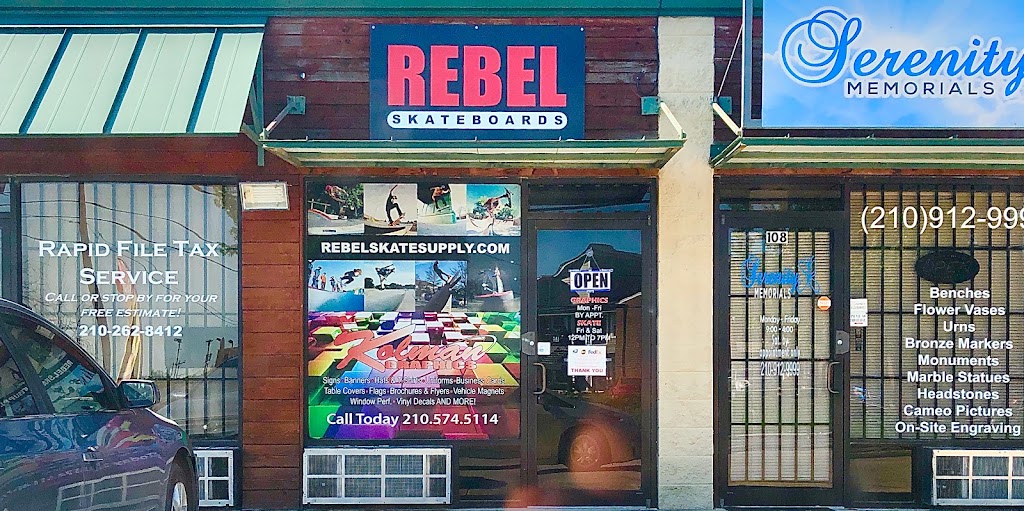 Rebel Skateboards | 3207 Weir Ave #107, San Antonio, TX 78226, USA | Phone: (210) 574-5114