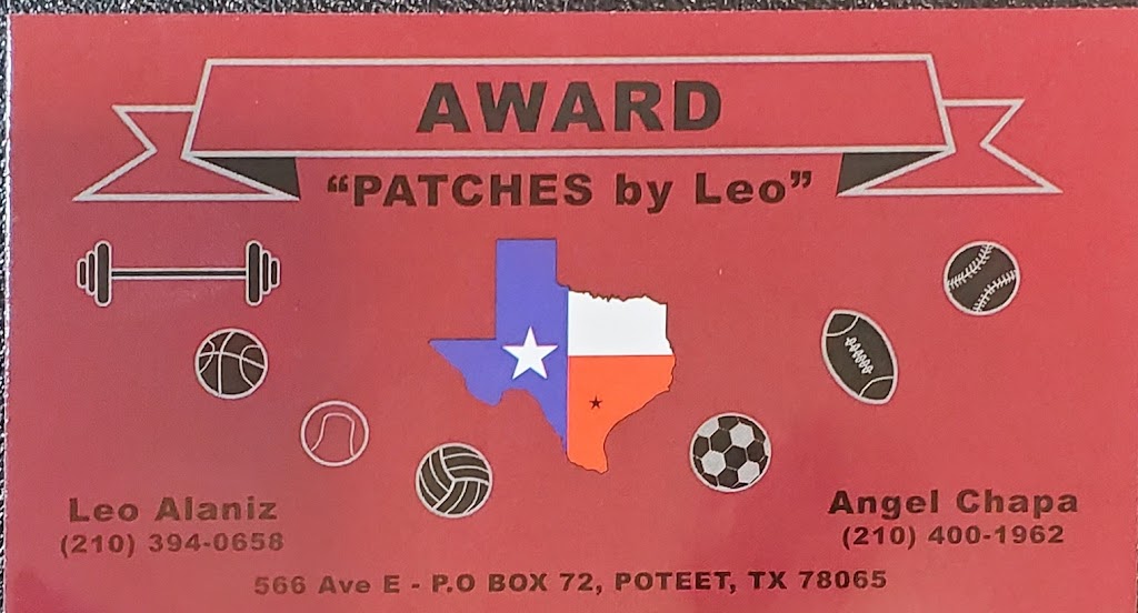 Award Patches By Leo | 168 Avenue E, Poteet, TX 78065, USA | Phone: (210) 394-0658