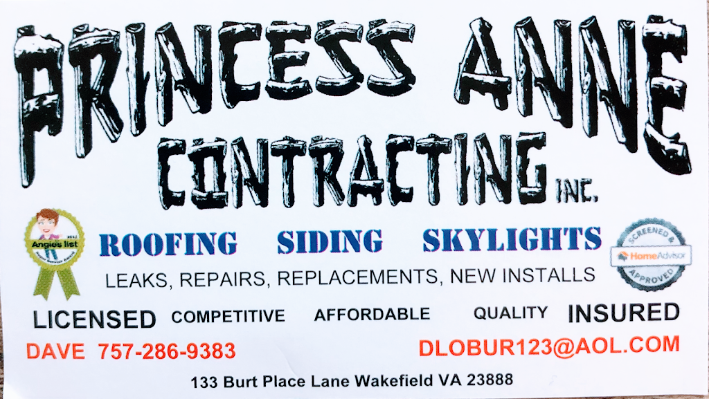 Princess Anne Contracting Inc | Burt Pl Ln, Wakefield, VA 23888, USA | Phone: (757) 286-9383