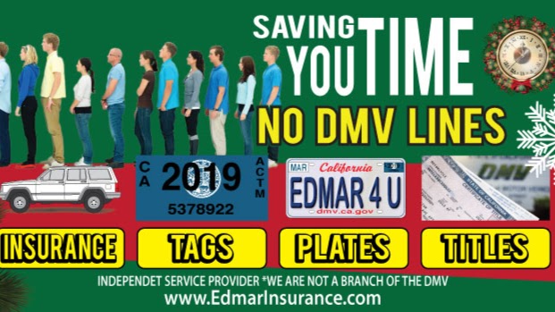 Edmar Insurance & DMV Services - R2 | 18590 Van Buren Boulevard #2c, Riverside, CA 92508, USA | Phone: (951) 465-7800