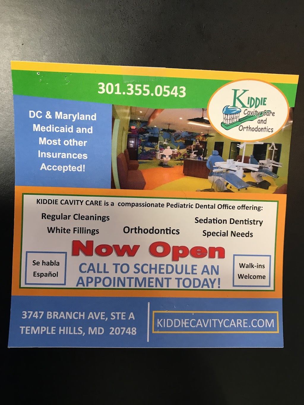 Kiddie Cavity Care | 3743 Branch Ave Suite A, Temple Hills, MD 20748, USA | Phone: (301) 355-0543