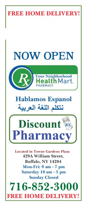 Discount Pharmacy | 429 William St, Buffalo, NY 14204, USA | Phone: (716) 852-3000