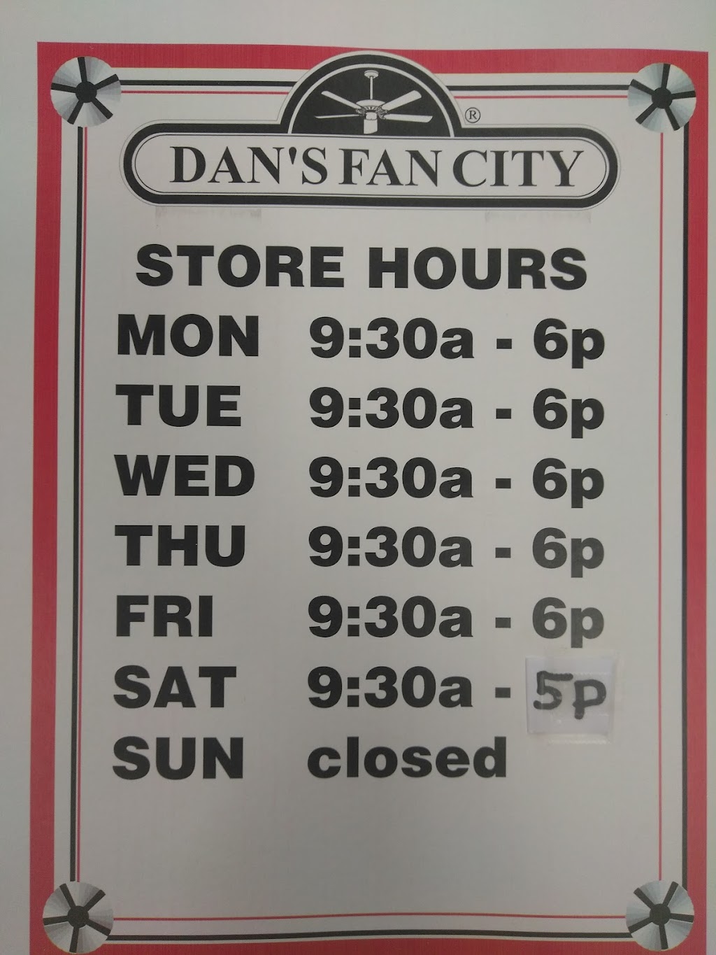 Dans Fan City | 2530 N Federal Hwy, Fort Lauderdale, FL 33305, USA | Phone: (954) 566-0700