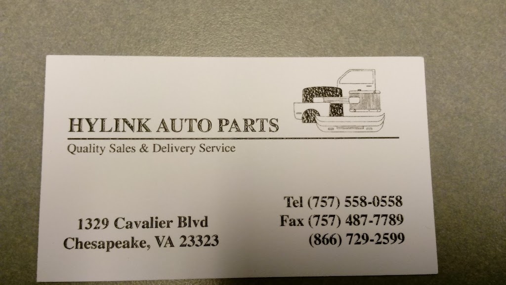 Hylink Auto Parts Inc | 1329 Cavalier Blvd, Chesapeake, VA 23323, USA | Phone: (757) 558-0558