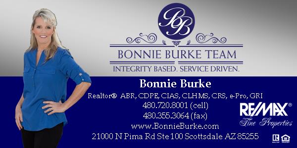 The Bonnie Burke Team - RE/MAX Fine Properties | 21020 N Pima Rd, Scottsdale, AZ 85255, USA | Phone: (480) 720-8001
