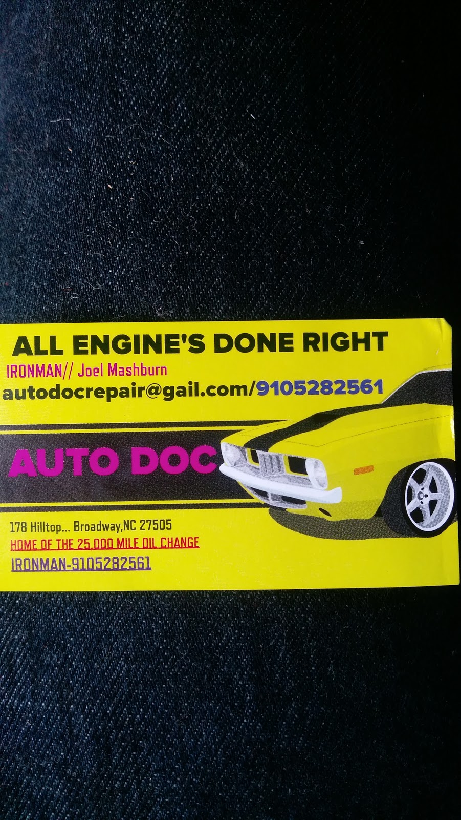 Auto Doc Repair | 178 Hilltop Rd, Broadway, NC 27505, USA | Phone: (910) 528-2561