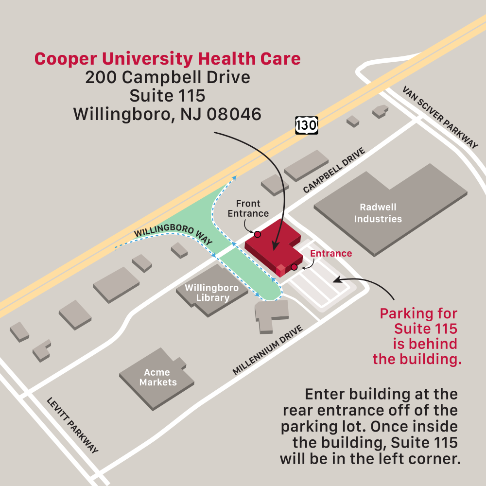 Cooper Care Alliance Primary Care at Willingboro | 200 Campbell Dr Suite 115, Willingboro, NJ 08046, USA | Phone: (856) 536-1515