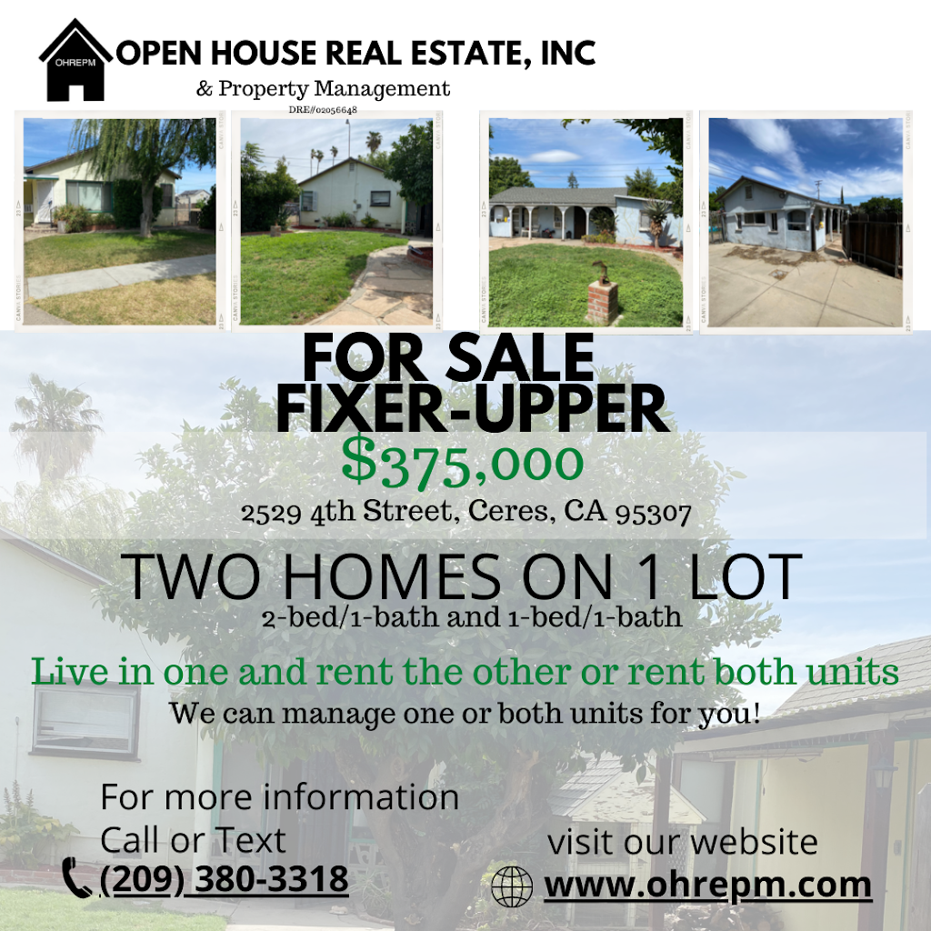 Open House Real Estate & Property Management | 219 E F St, Oakdale, CA 95361, USA | Phone: (209) 380-3318