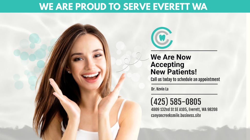 Canyon Creek Family & Implant Dentistry | 4809 132nd St SE Ste A105, Everett, WA 98208, USA | Phone: (425) 585-0805