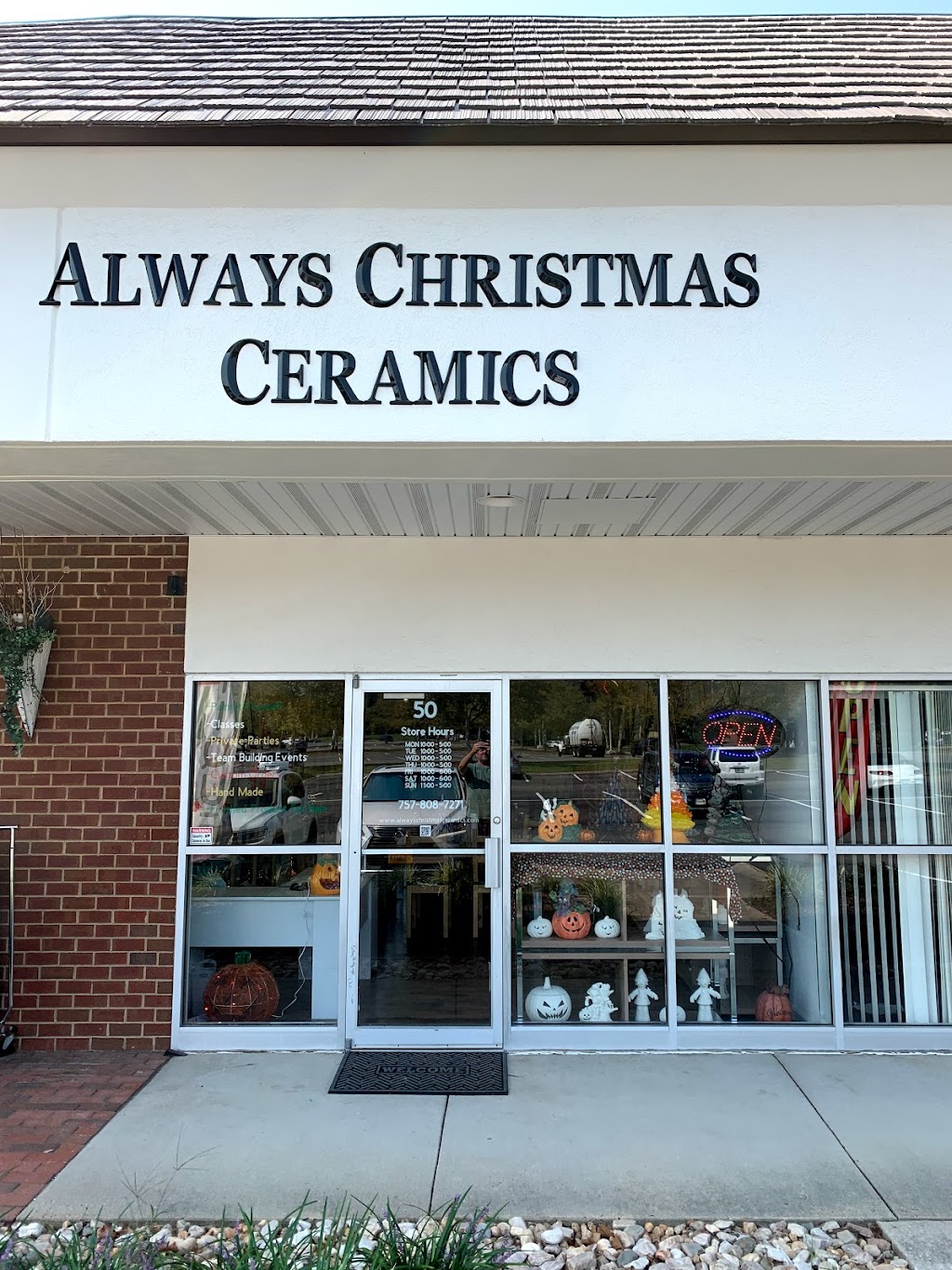Always Christmas Ceramics | 5251 John Tyler Hwy suite 50, Williamsburg, VA 23185, USA | Phone: (757) 808-7271