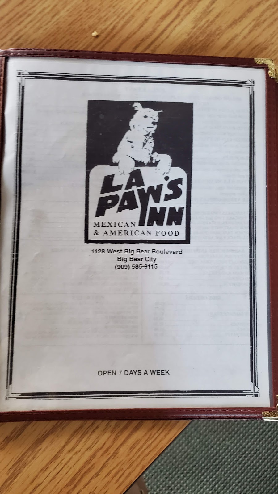 La Paws Restaurant | 1128 W Big Bear Blvd, Big Bear, CA 92314, USA | Phone: (909) 585-9115