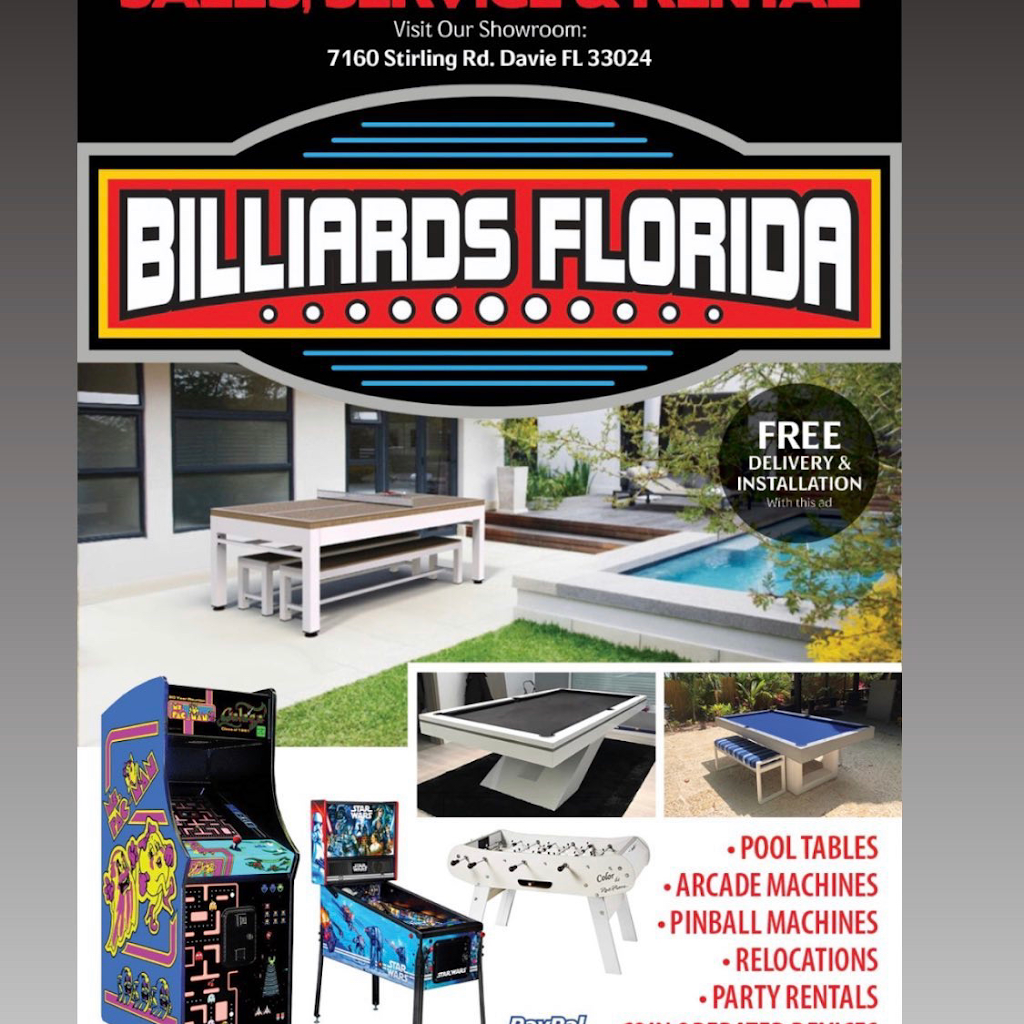 Billiards Florida - Pool Table - Arcades | 7160 Stirling Rd, Hollywood, FL 33024, USA | Phone: (954) 438-8008