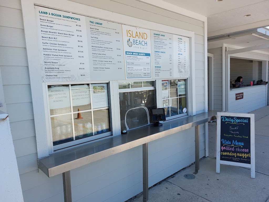 Island Beach Shop and Grill | 1340 Florida A1A, St. Augustine, FL 32080, USA | Phone: (904) 461-9322