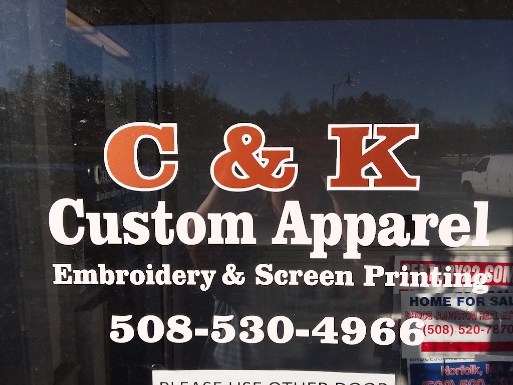 C&K Custom Apparel | 158 Main St, Norfolk, MA 02056, USA | Phone: (508) 530-4966