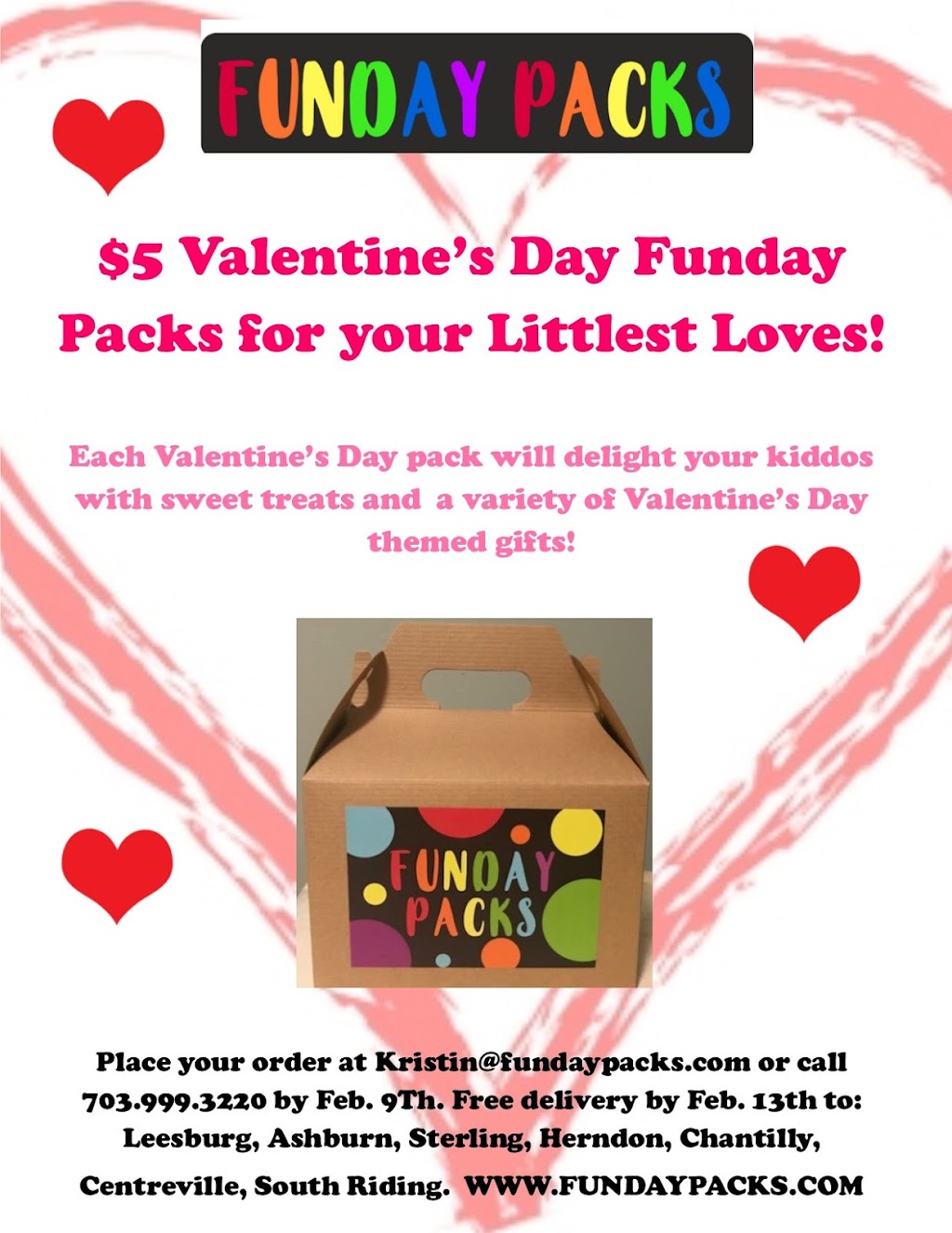 Funday Packs | 15027 Braddock Rd, Centreville, VA 20120, USA | Phone: (703) 999-3220