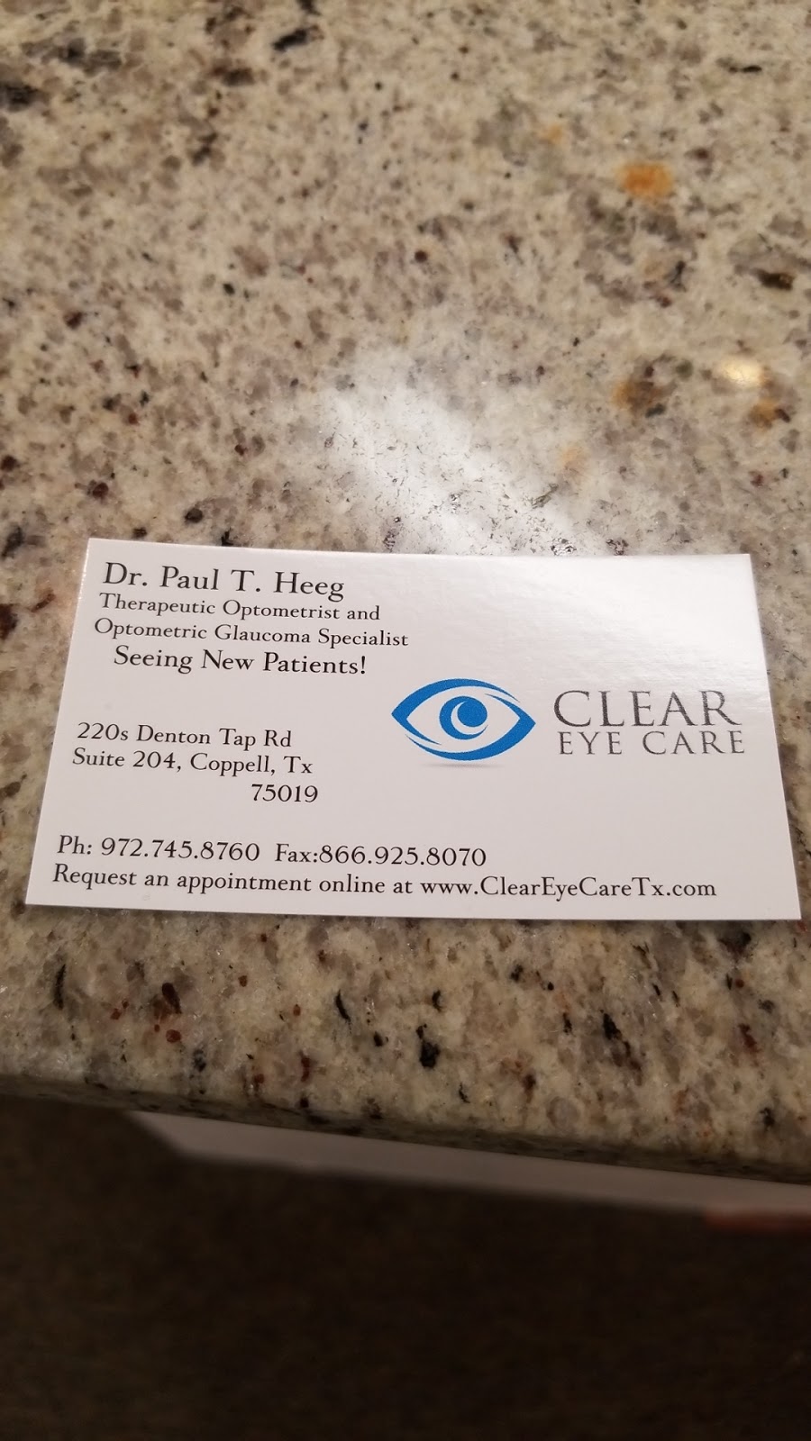 Clear Eye Care | 220 S Denton Tap Rd Suite 204, Coppell, TX 75019, USA | Phone: (972) 745-8760