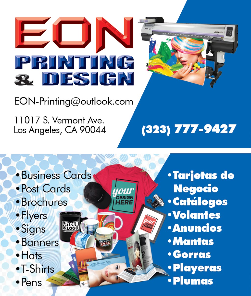 EON PRINTING & DESIGN | 11017 S Vermont Ave, Los Angeles, CA 90044, USA | Phone: (323) 574-9608