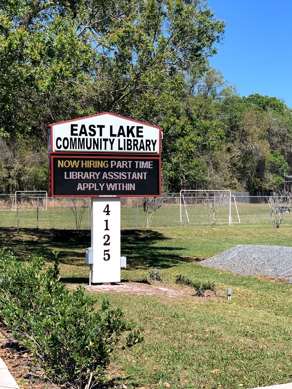 East Lake Community Library | 4125 E Lake Rd S, Palm Harbor, FL 34685, USA | Phone: (727) 773-2665