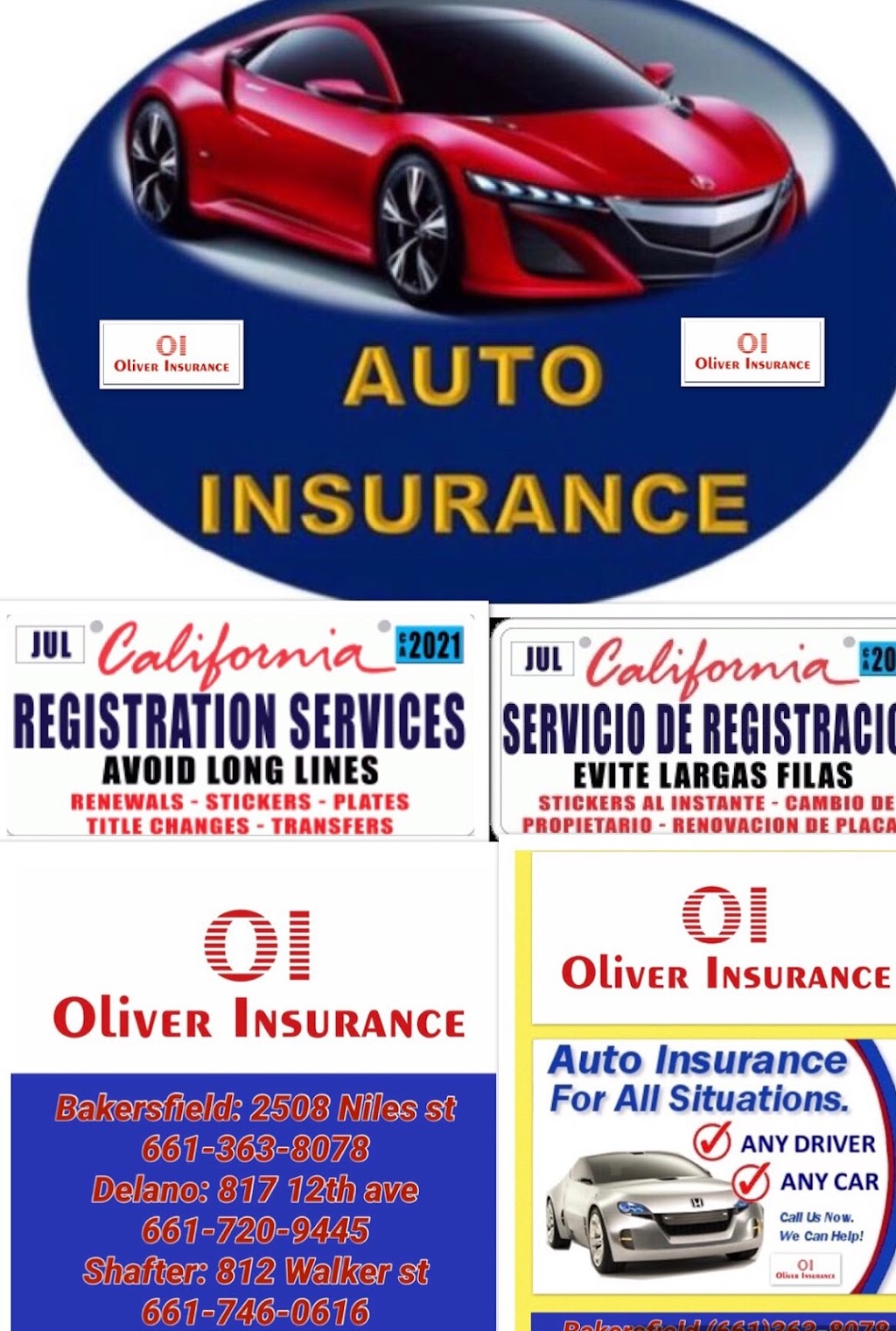 Oliver insurance shafter | 812 Walker St, Shafter, CA 93263, USA | Phone: (661) 746-0616