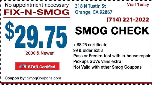 Fix N Smog | 318 N Tustin St, Orange, CA 92867 | Phone: (714) 221-2022