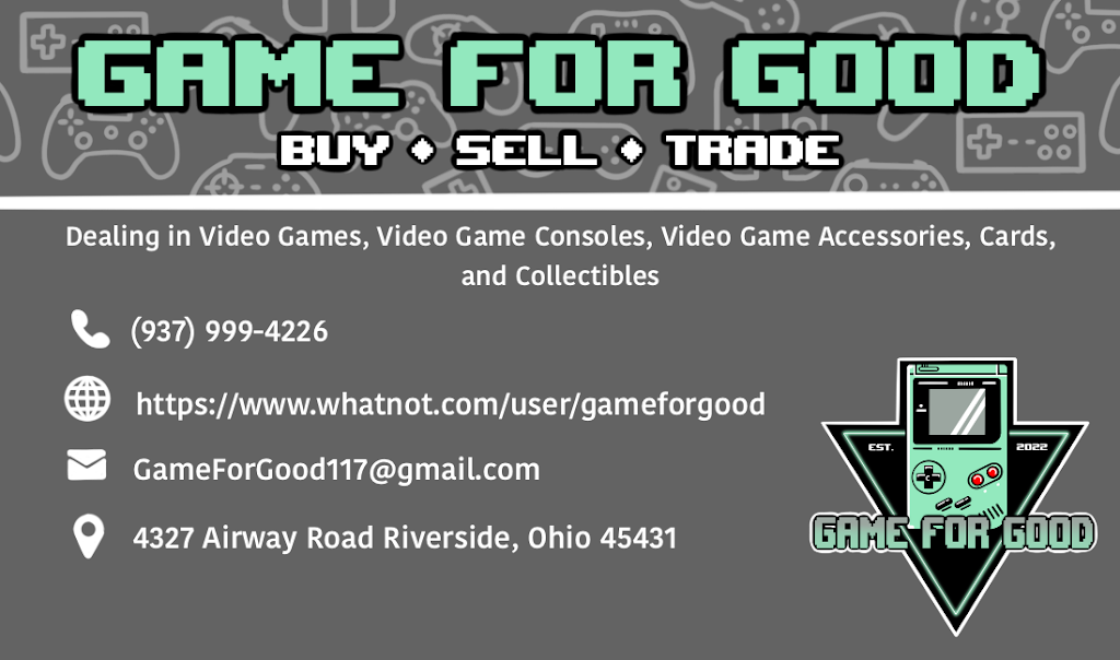 Game For Good | 4327 Airway Rd, Dayton, OH 45431, USA | Phone: (937) 999-4226