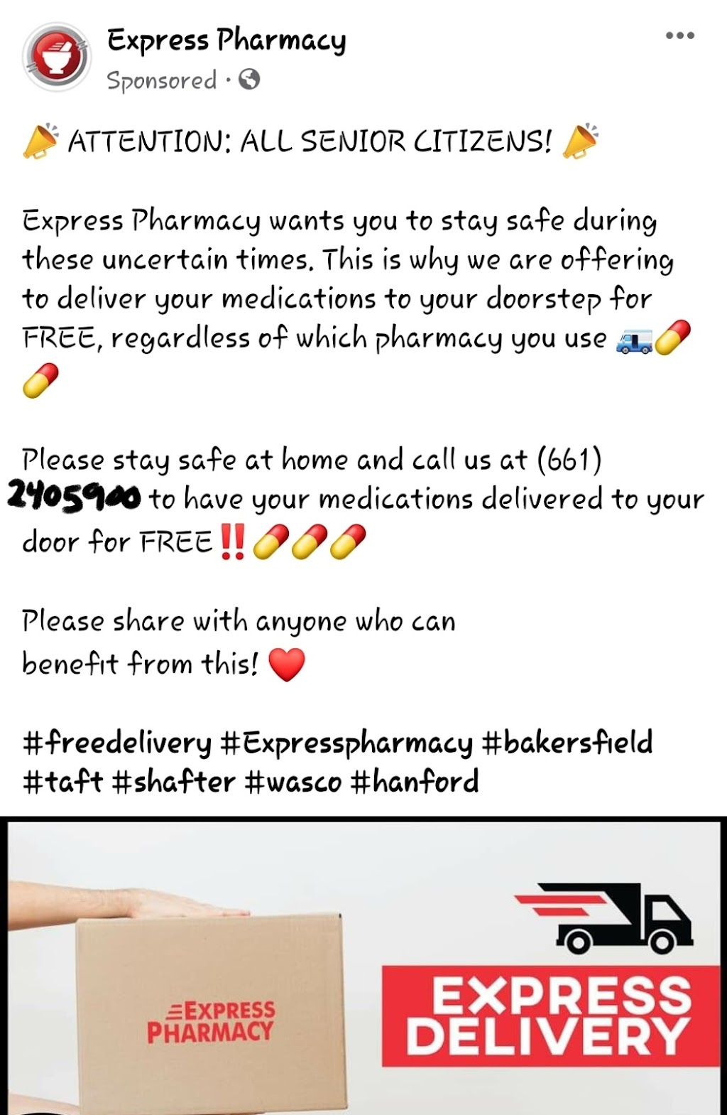 Express Pharmacy | 650 F St, Wasco, CA 93280, USA | Phone: (661) 240-5900
