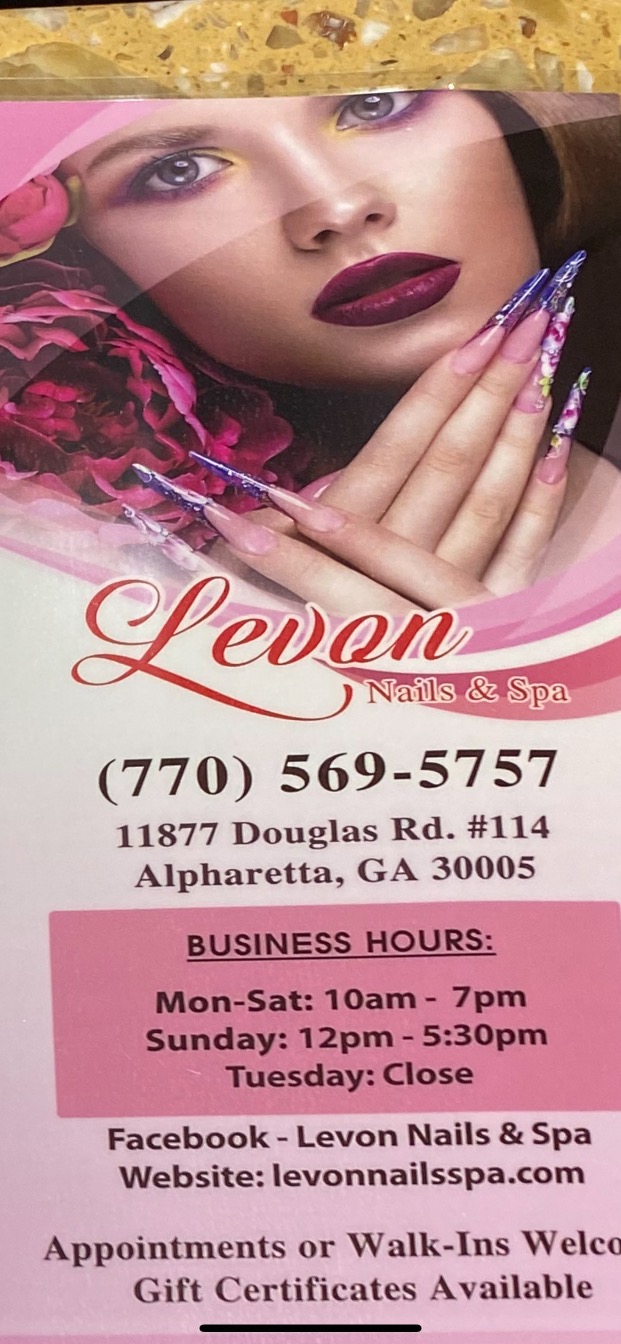 LeVon Nails & Spa | 11877 Douglas Rd # 114, Alpharetta, GA 30005, USA | Phone: (770) 569-5757