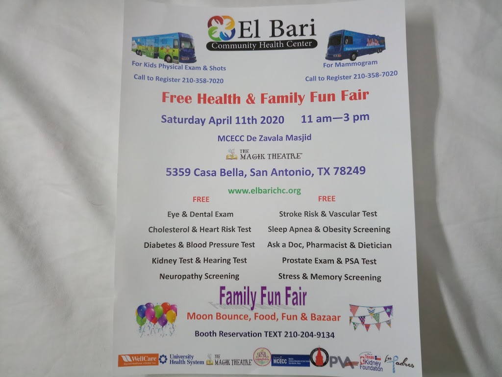 El Bari Community Health Center | 5281 Casa Bella, San Antonio, TX 78249, USA | Phone: (210) 888-0671