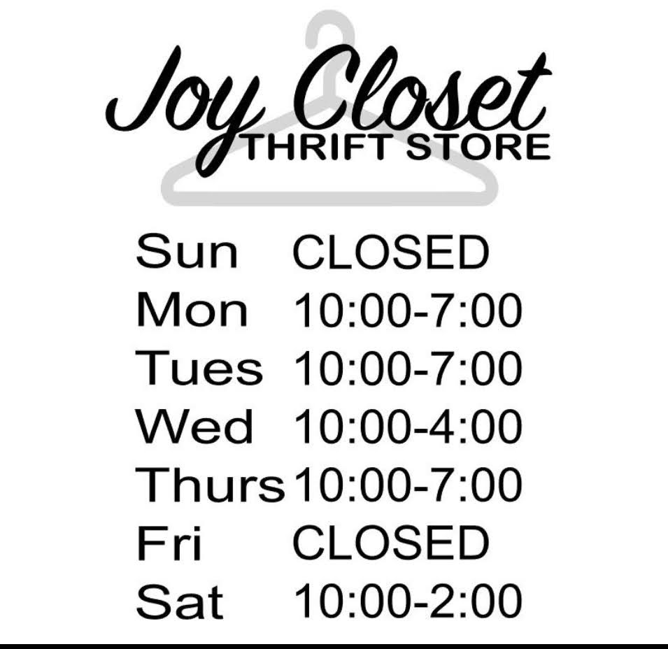 JOY Closet | 975 Lincoln Ln, Gardner, KS 66030, USA | Phone: (913) 856-8868