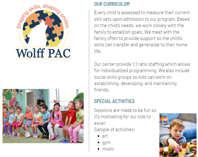 Wolff & Phan Autism Center, LLC | 3505 Embassy Pkwy Suite 100, Fairlawn, OH 44333, USA | Phone: (330) 271-6107