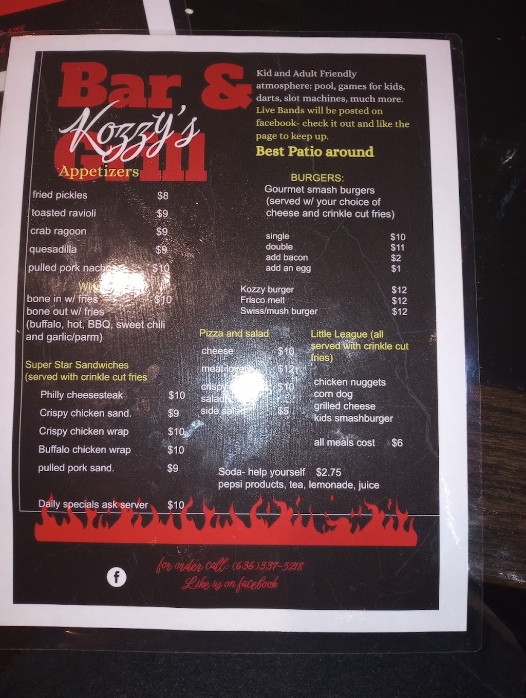 kozzys | 516 N Main St, De Soto, MO 63020, USA | Phone: (636) 337-5218