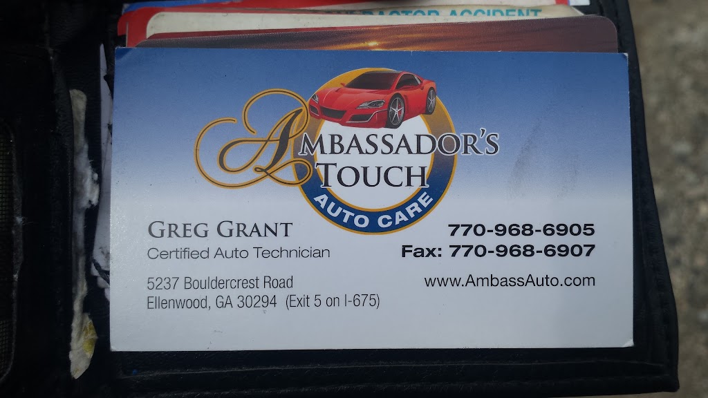 Ambassadors Touch Auto Care | 5237 Bouldercrest Rd, Ellenwood, GA 30294, USA | Phone: (770) 968-6905