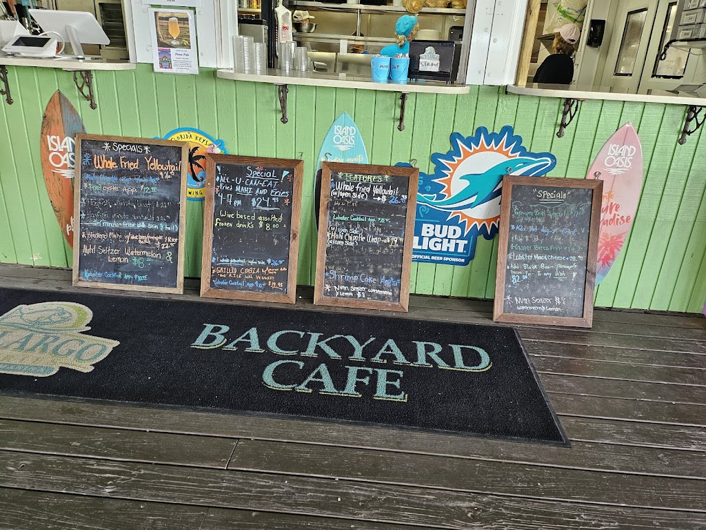Key Largo Fisheries Backyard Cafe | 1313 Ocean Bay Dr Suite A, Key Largo, FL 33037, USA | Phone: (305) 451-3784