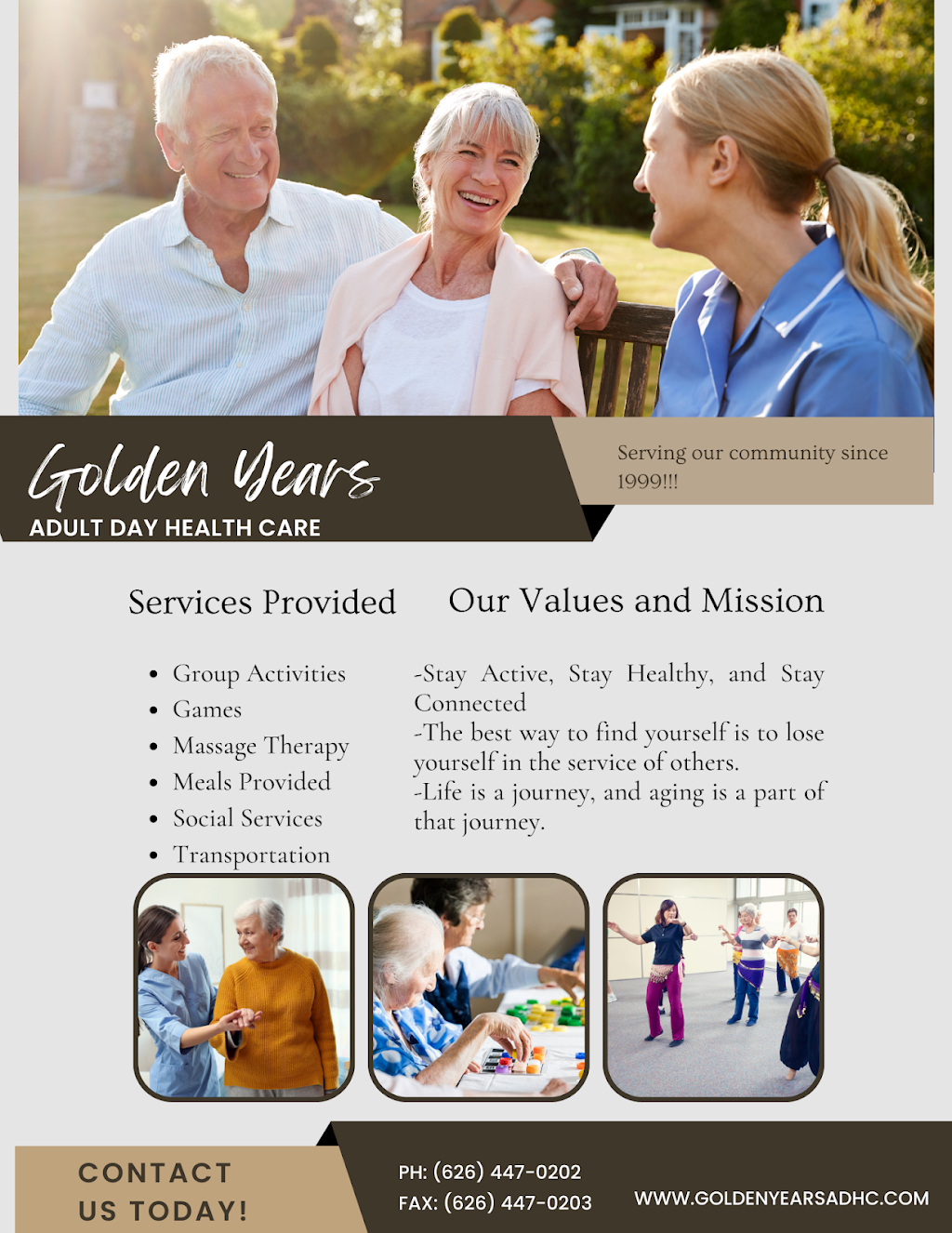 Golden Years Adult Day Health Care | 60 Live Oak Ave, Arcadia, CA 91006, USA | Phone: (626) 447-0202